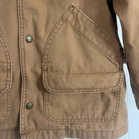 L.L. Bean Brown Canvas Field Jacket with Dark Collar - Picture 2 of 7